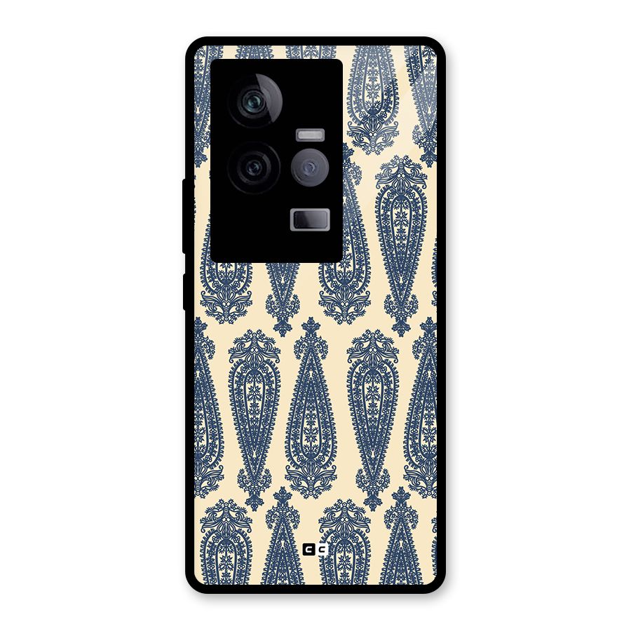 Kalamkari Design Glass Back Case for Vivo iQOO 11 5G