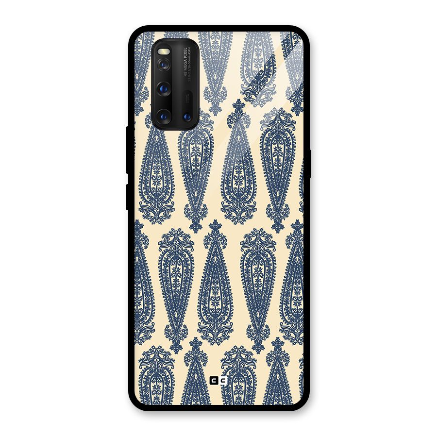 Kalamkari Design Glass Back Case for Vivo iQOO 3