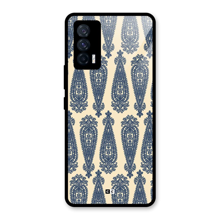 Kalamkari Design Glass Back Case for Vivo iQOO 7 5G