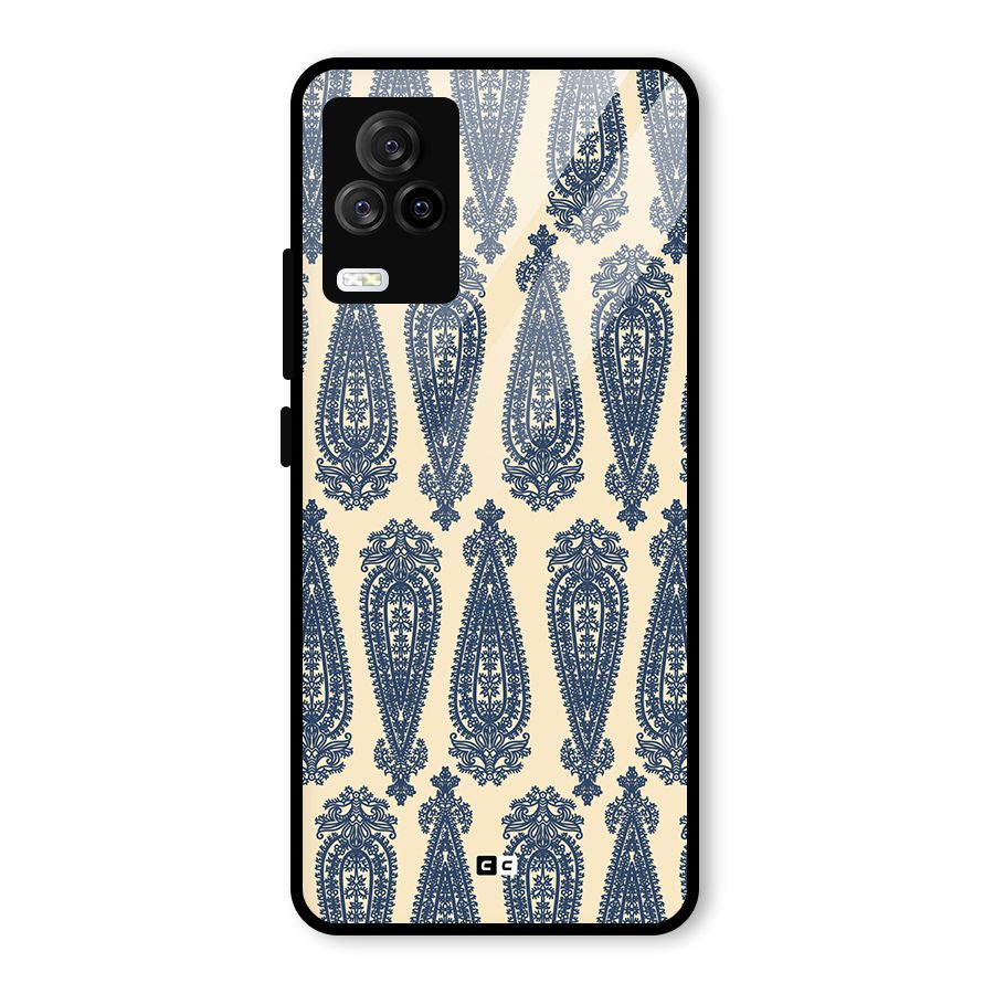 Kalamkari Design Glass Back Case for Vivo iQOO 7 Legend 5G