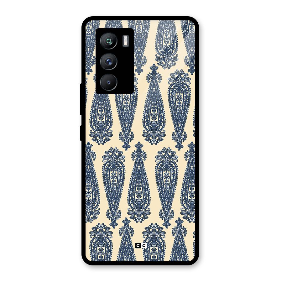 Kalamkari Design Glass Back Case for Vivo iQOO 9 SE