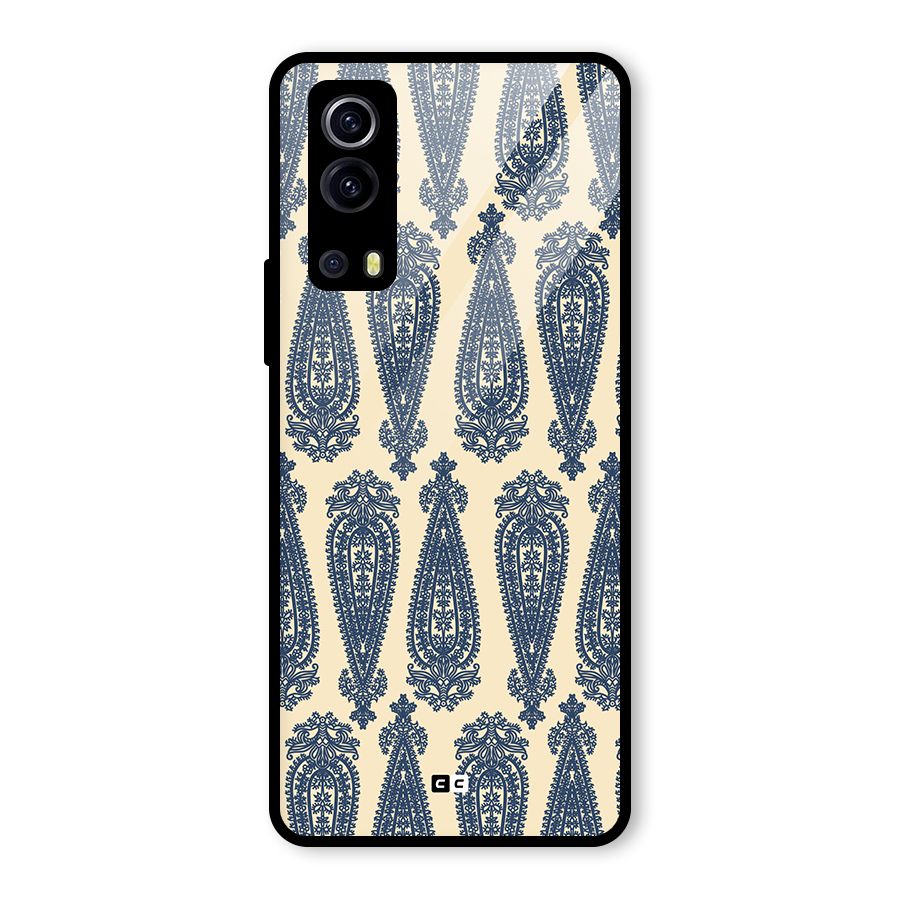 Kalamkari Design Glass Back Case for Vivo iQOO Z3