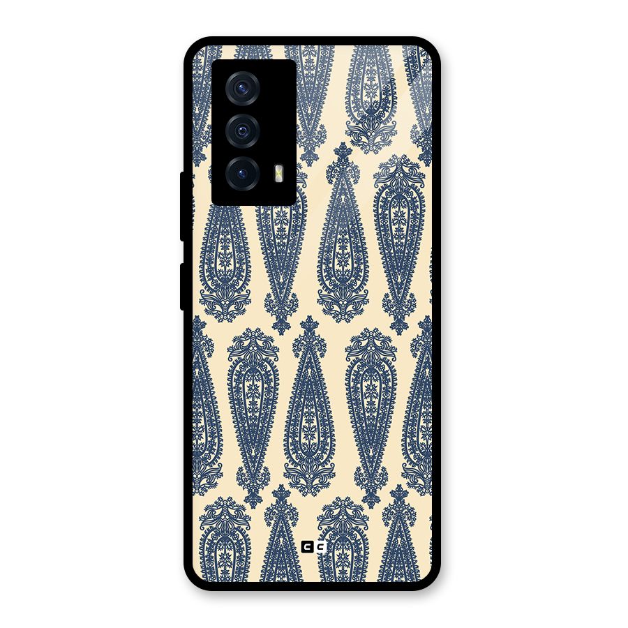 Kalamkari Design Glass Back Case for Vivo iQOO Z5