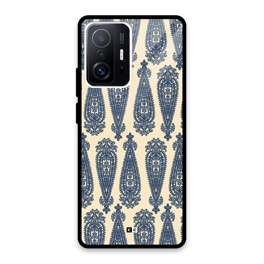 Kalamkari Design Glass Back Case for Xiaomi 11T Pro