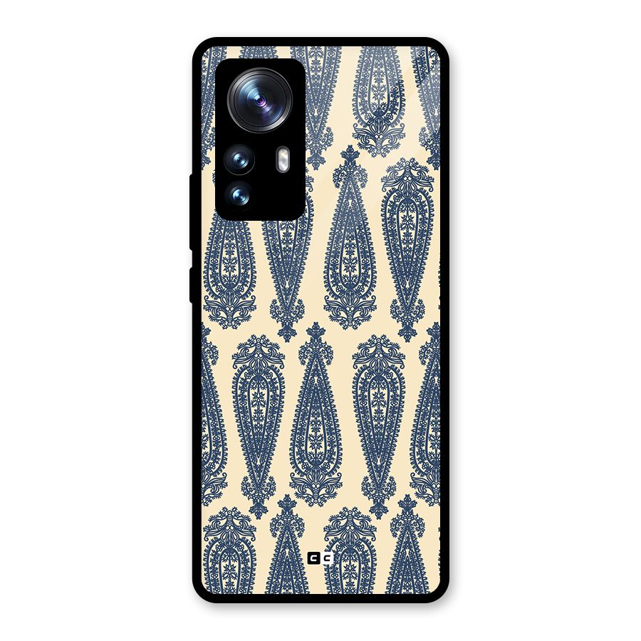 Kalamkari Design Glass Back Case for Xiaomi 12 Pro