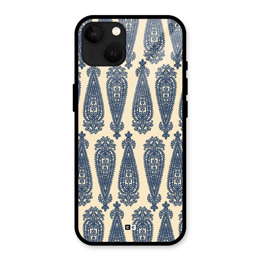 Kalamkari Design Glass Back Case for iPhone 13