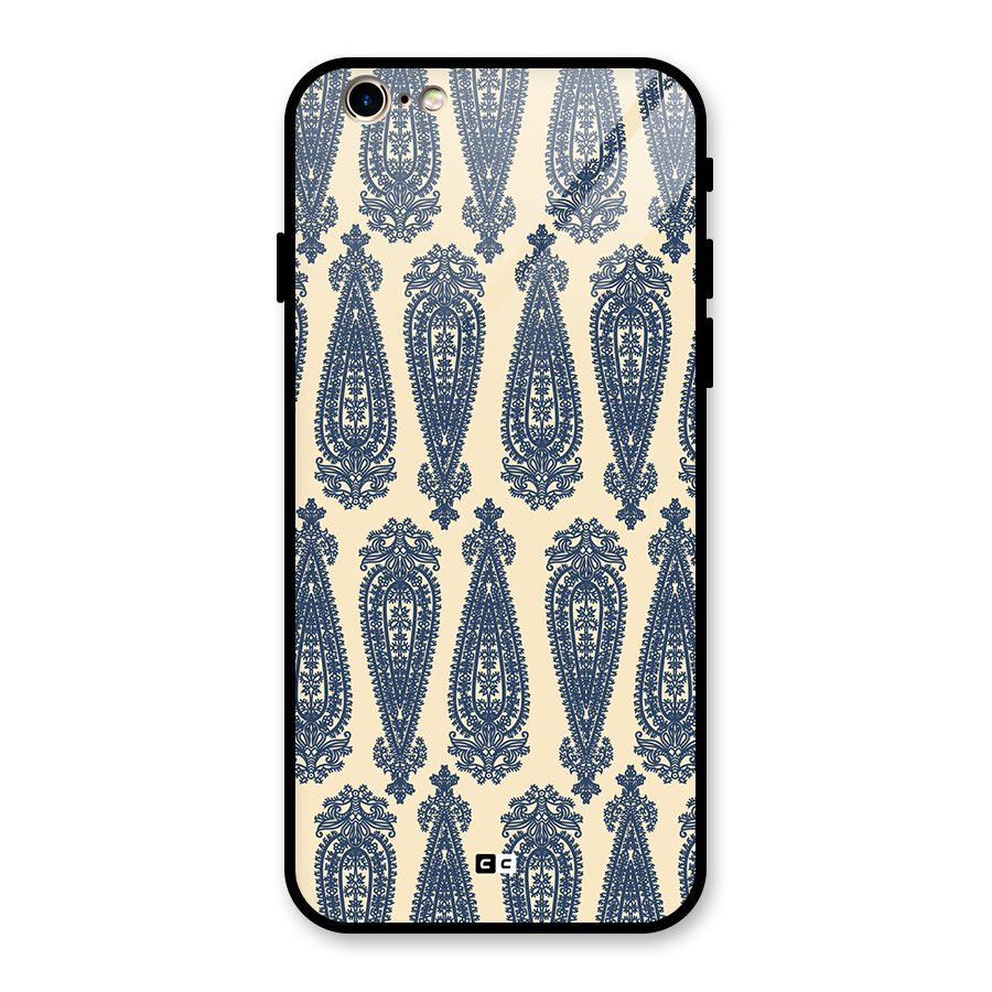 Kalamkari Design Glass Back Case for iPhone 6 6S