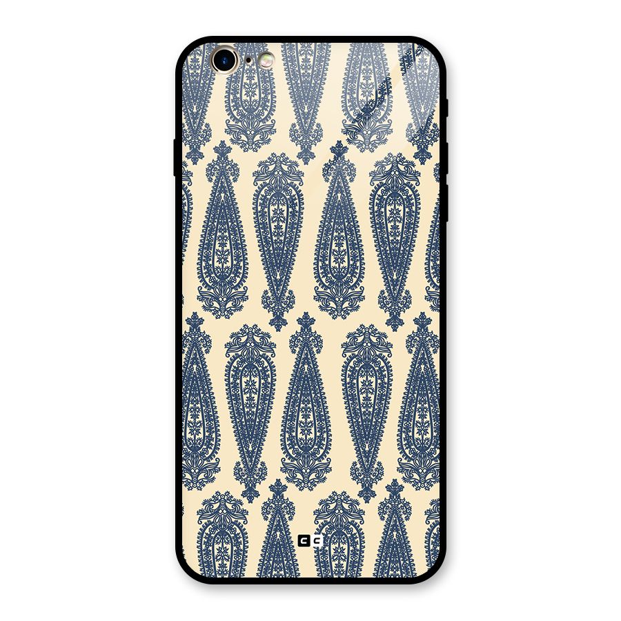 Kalamkari Design Glass Back Case for iPhone 6 Plus 6S Plus