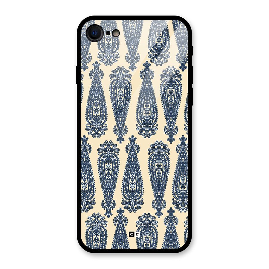 Kalamkari Design Glass Back Case for iPhone 7