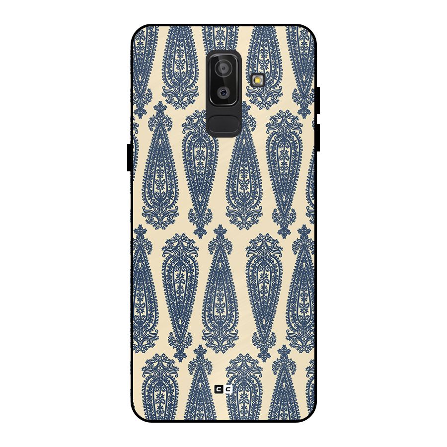 Kalamkari Design Metal Back Case for Galaxy J8