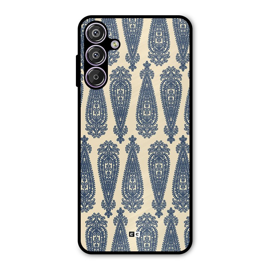 Kalamkari Design Metal Back Case for Galaxy M15