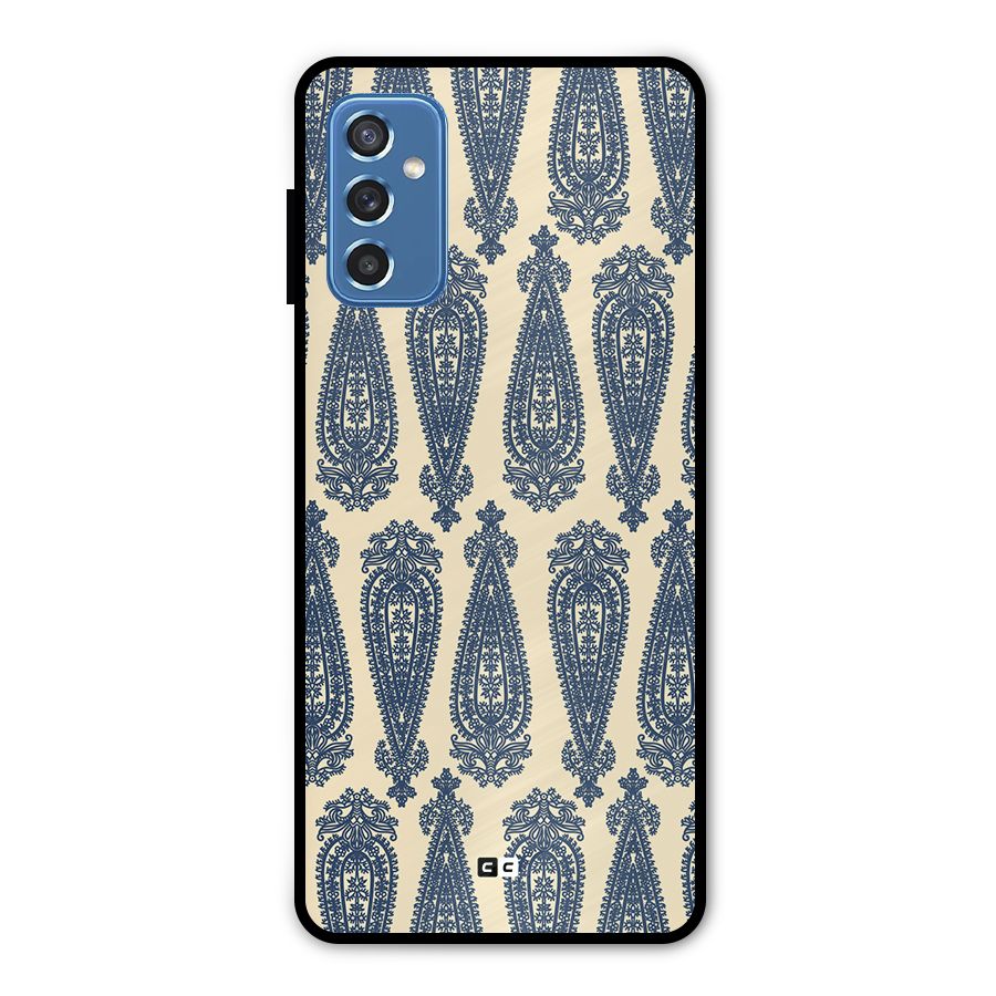 Kalamkari Design Metal Back Case for Galaxy M52 5G