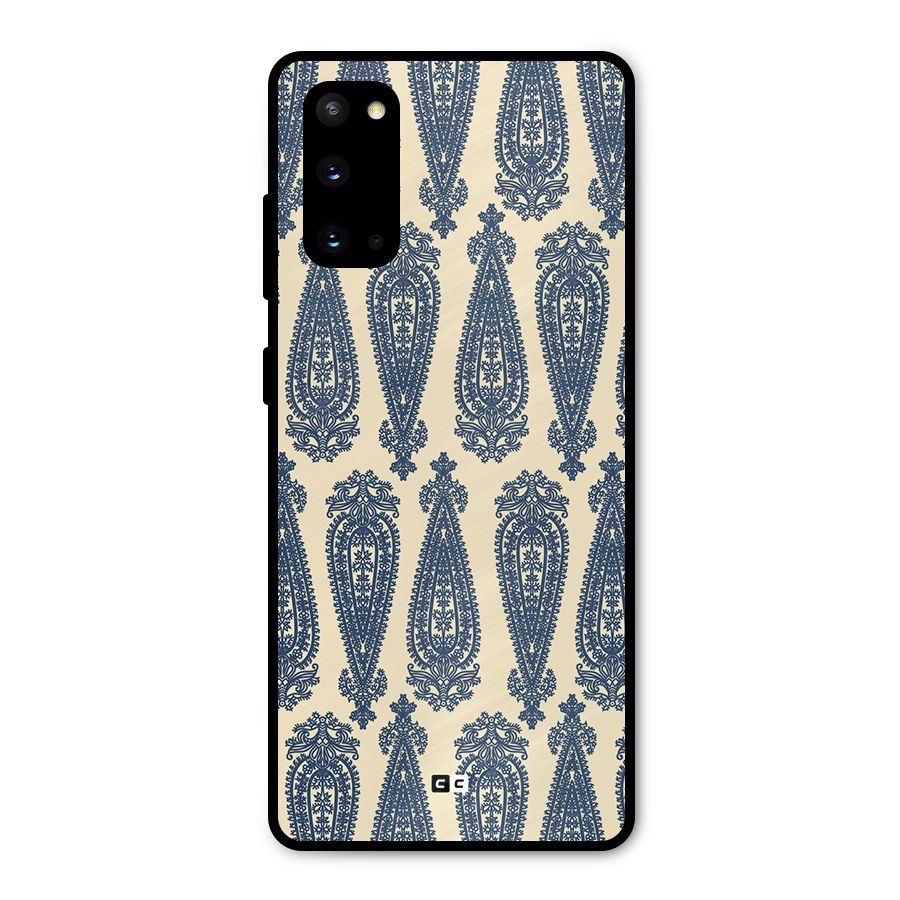 Kalamkari Design Metal Back Case for Galaxy S20