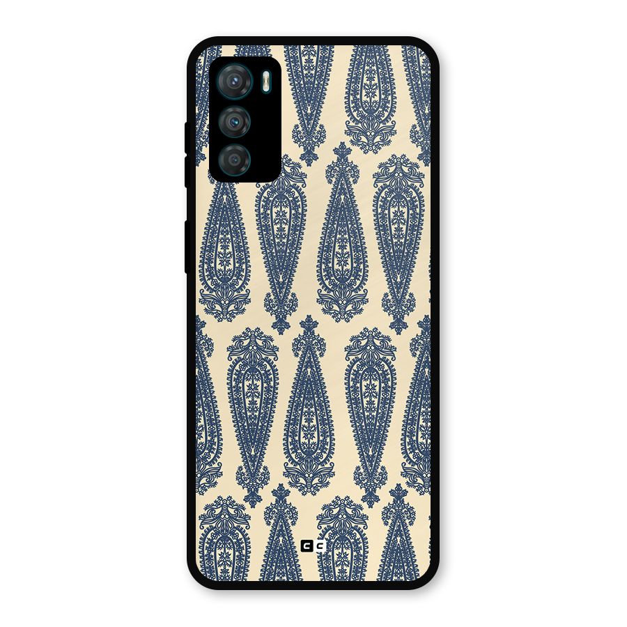 Kalamkari Design Metal Back Case for Moto G42