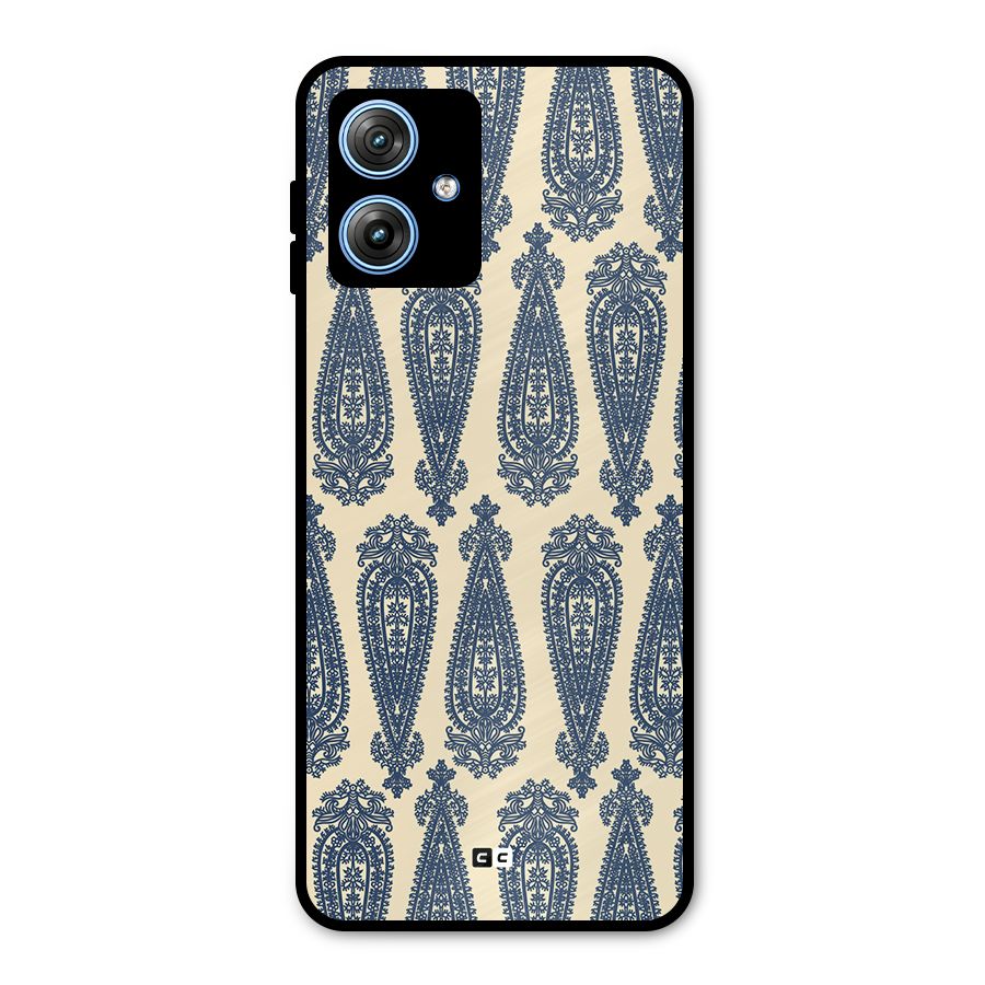 Kalamkari Design Metal Back Case for Moto G54