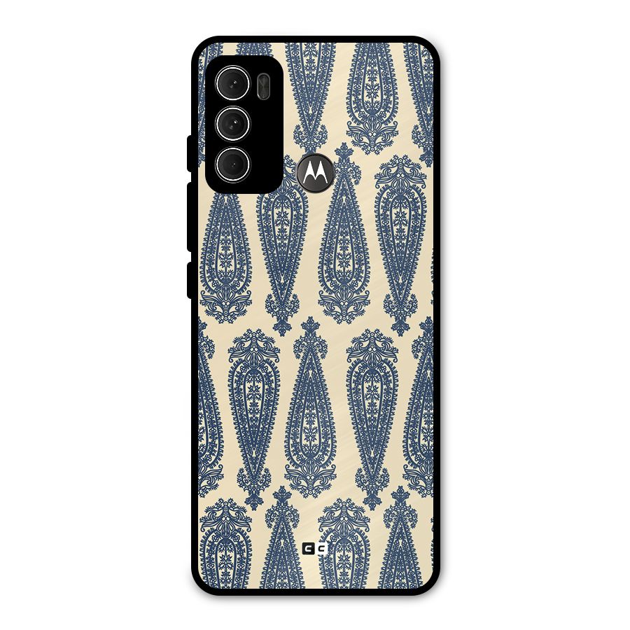 Kalamkari Design Metal Back Case for Moto G60