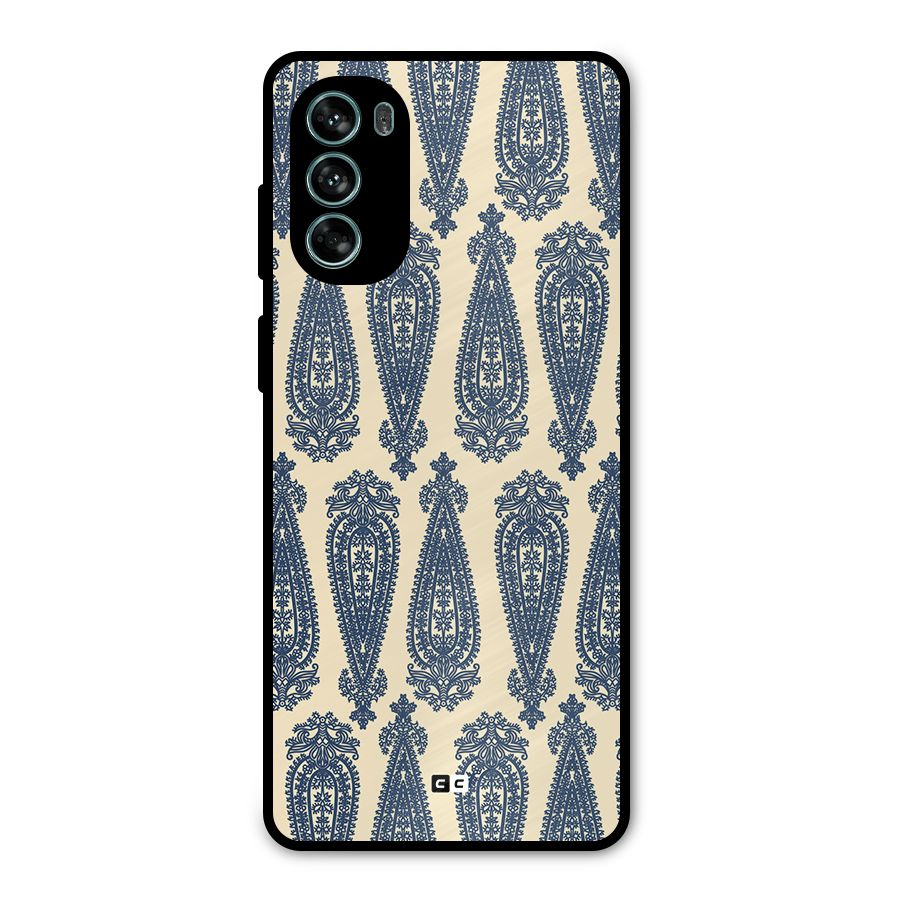 Kalamkari Design Metal Back Case for Moto G62