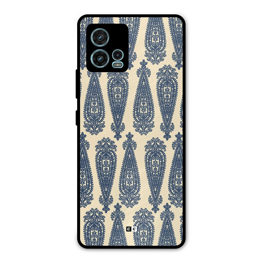 Kalamkari Design Metal Back Case for Moto G72