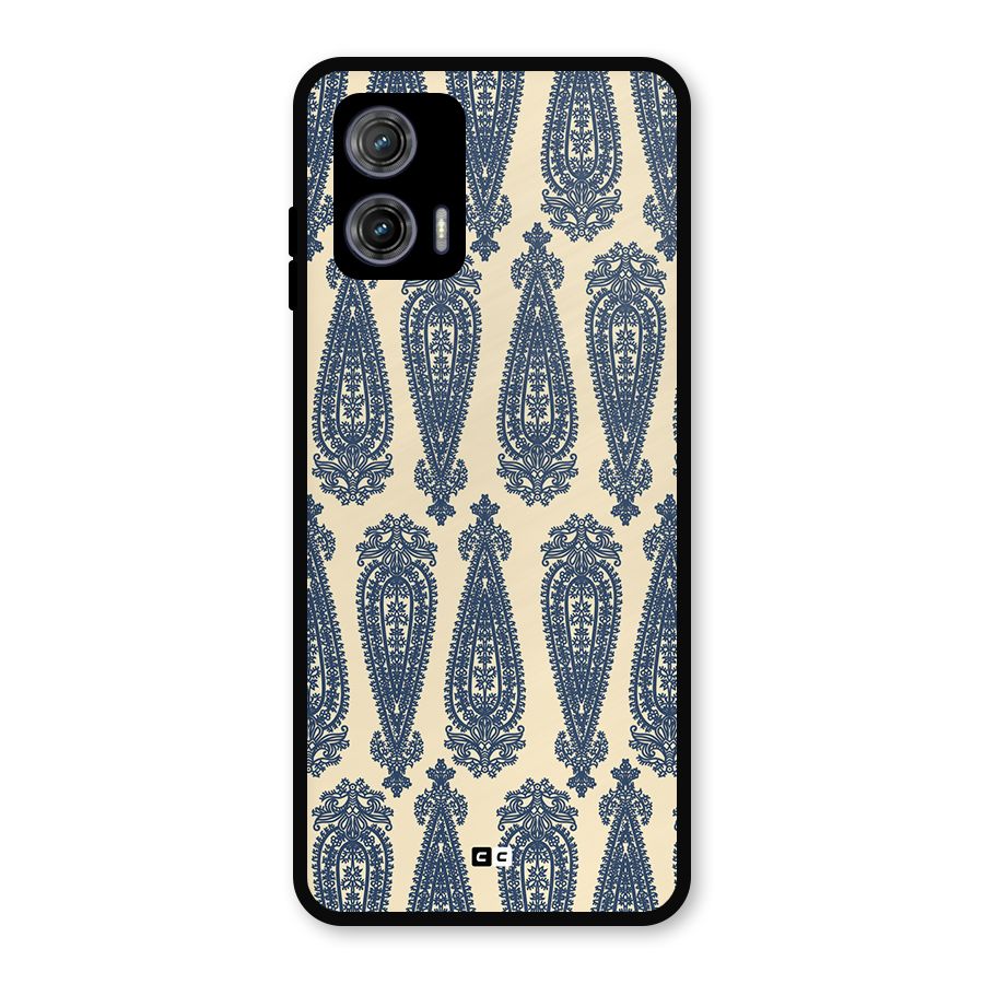 Kalamkari Design Metal Back Case for Moto G73