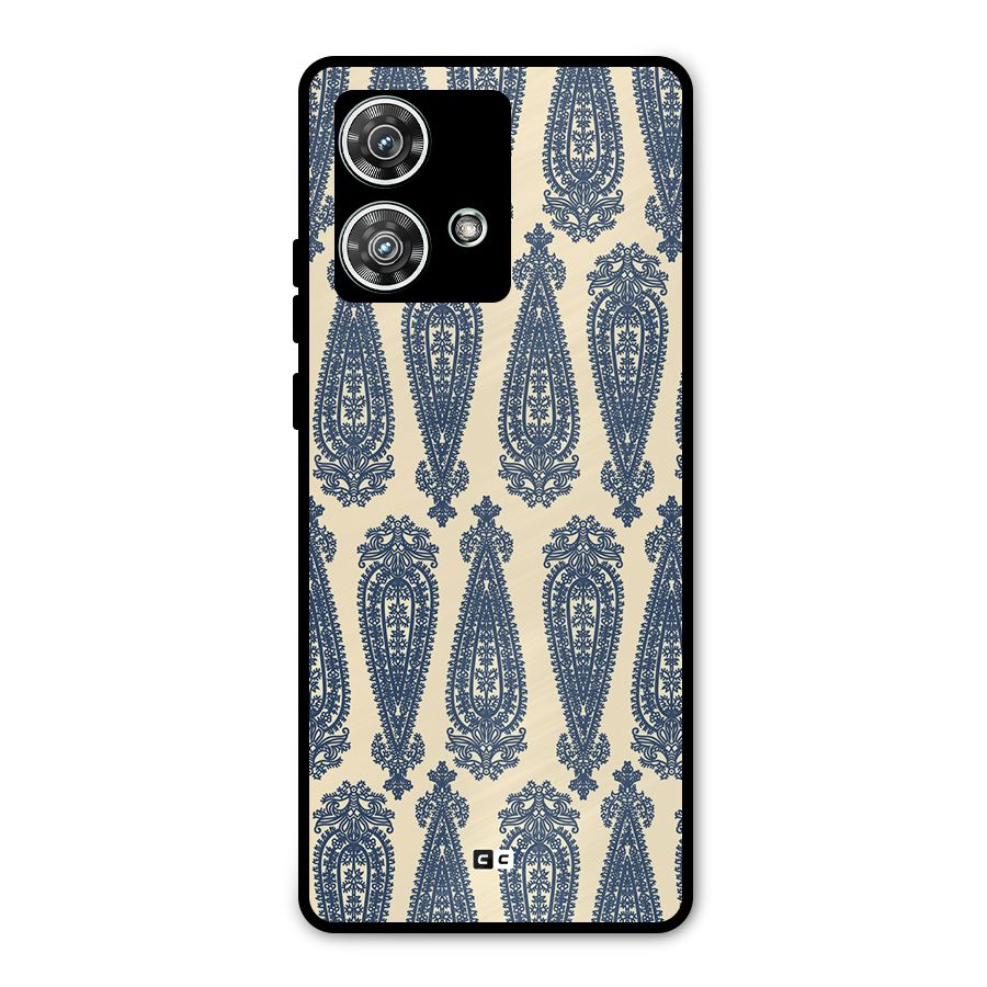 Kalamkari Design Metal Back Case for Motorola Edge 40 Neo