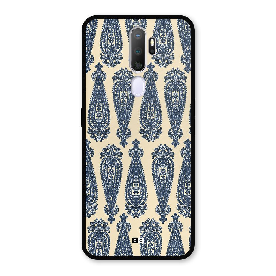 Kalamkari Design Metal Back Case for Oppo A5 (2020)
