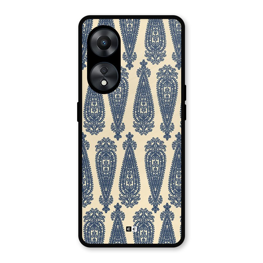 Kalamkari Design Metal Back Case for Oppo A78