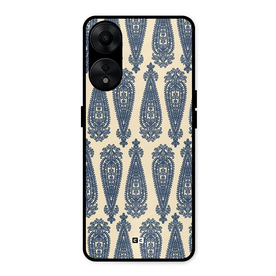 Kalamkari Design Metal Back Case for Oppo A78 5G
