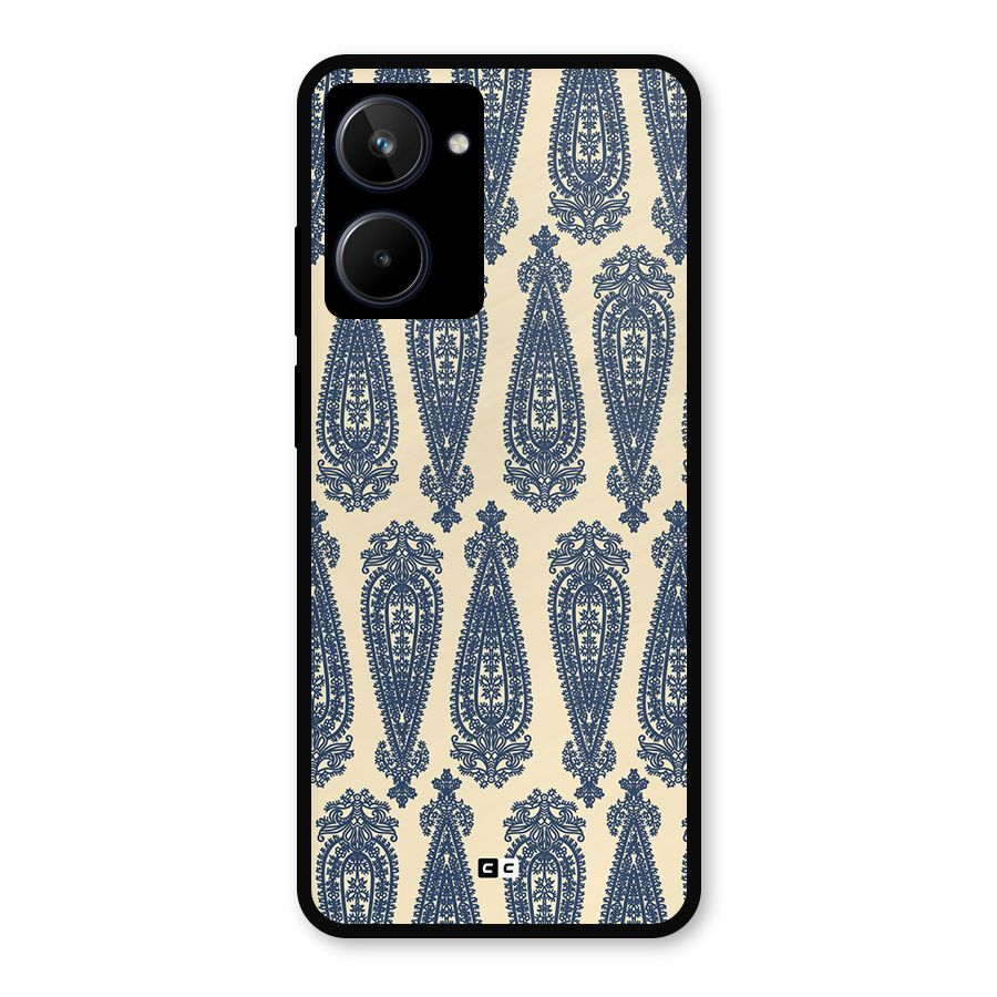 Kalamkari Design Metal Back Case for Realme 10