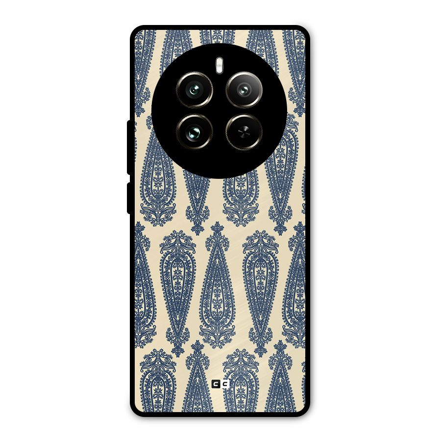 Kalamkari Design Metal Back Case for Realme 12 Pro