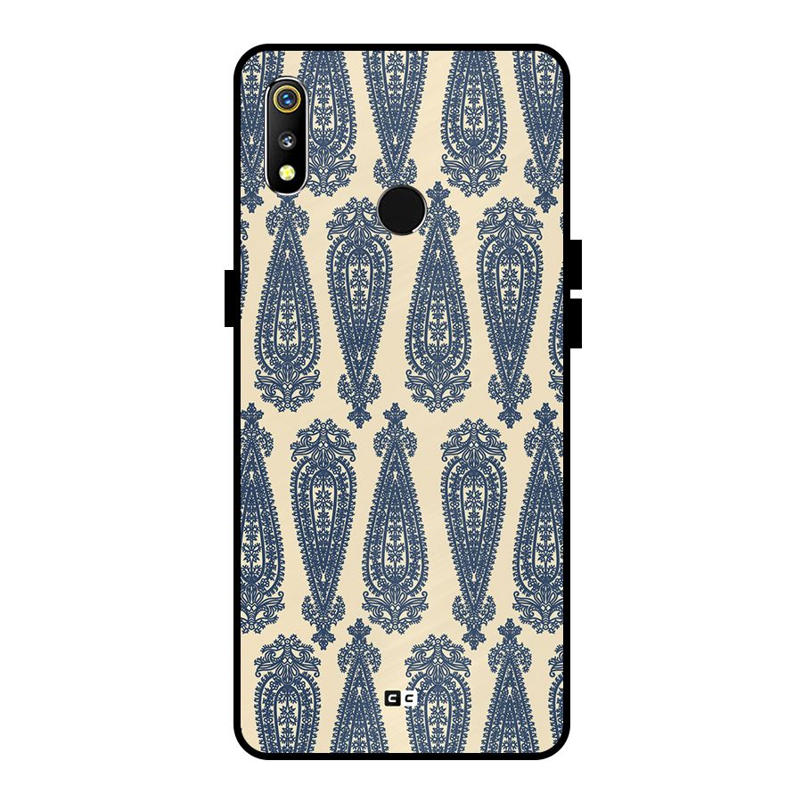 Kalamkari Design Metal Back Case for Realme 3