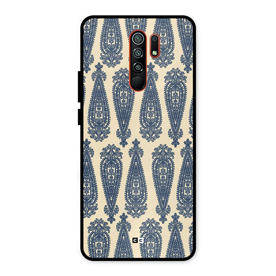 Kalamkari Design Metal Back Case for Redmi 9 Prime