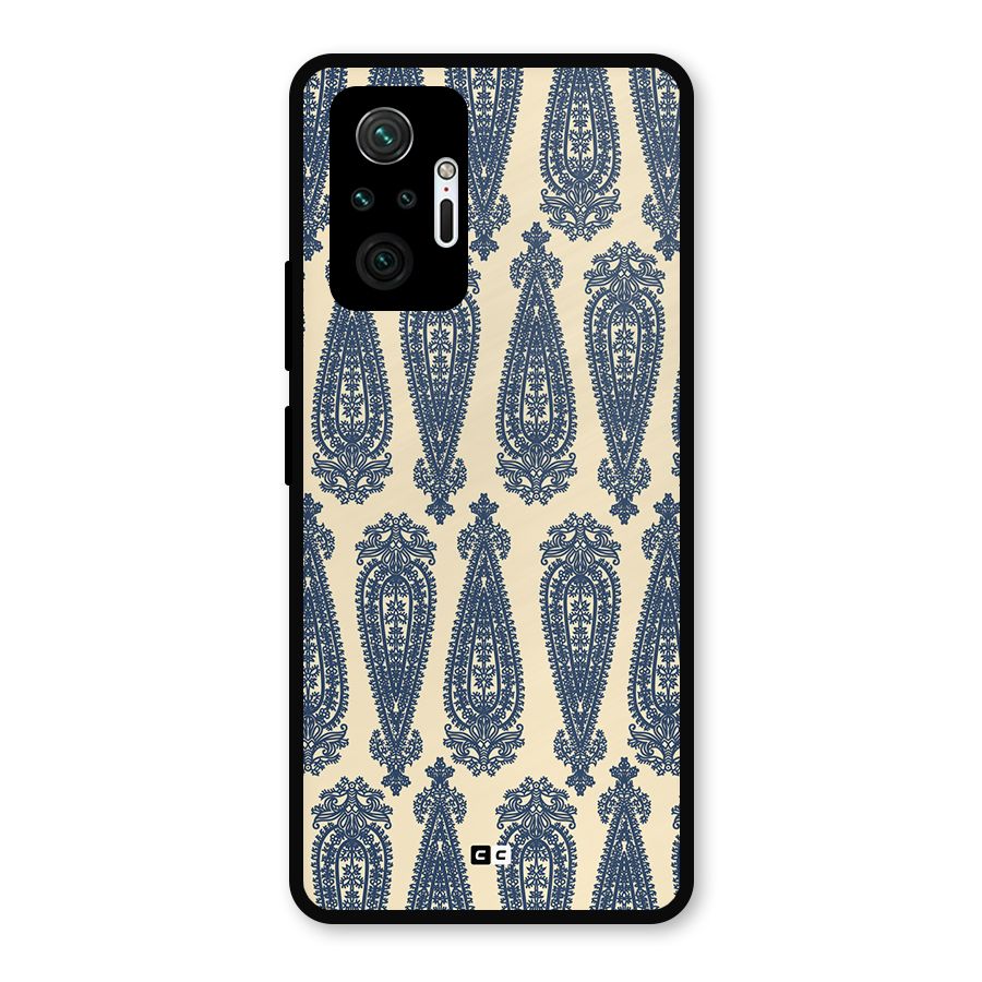 Kalamkari Design Metal Back Case for Redmi Note 10 Pro