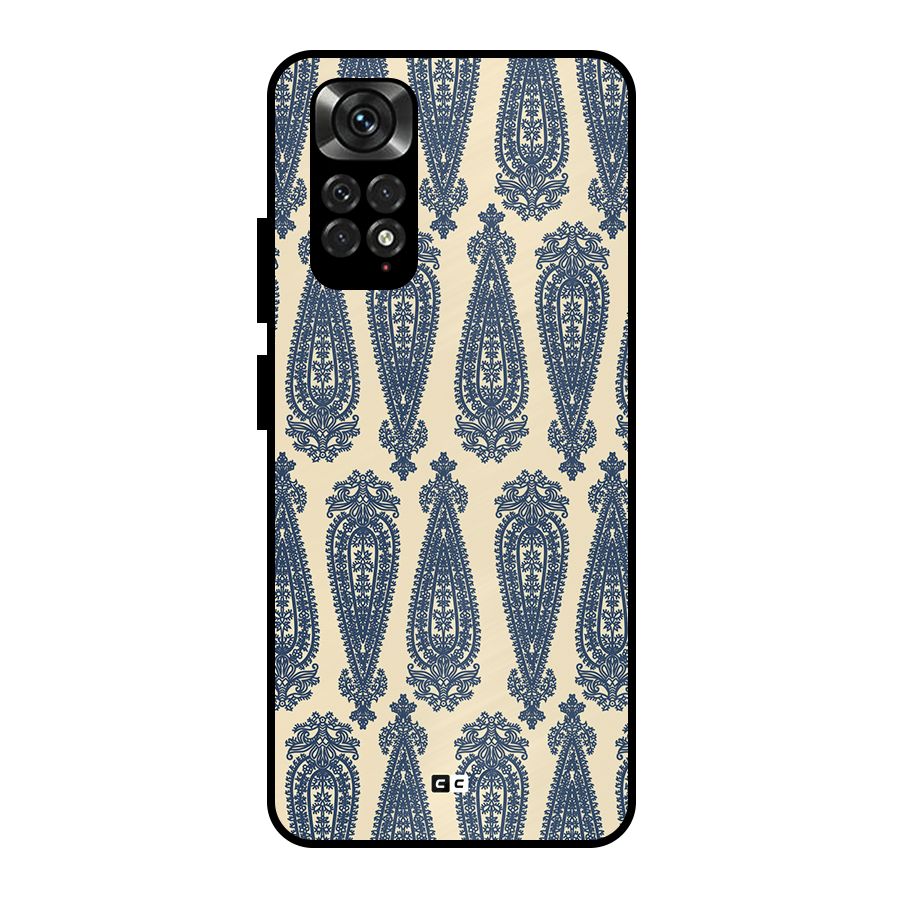 Kalamkari Design Metal Back Case for Redmi Note 11 Pro