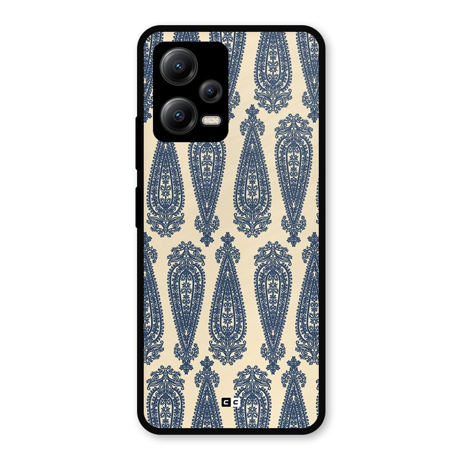 Kalamkari Design Metal Back Case for Redmi Note 12 5G