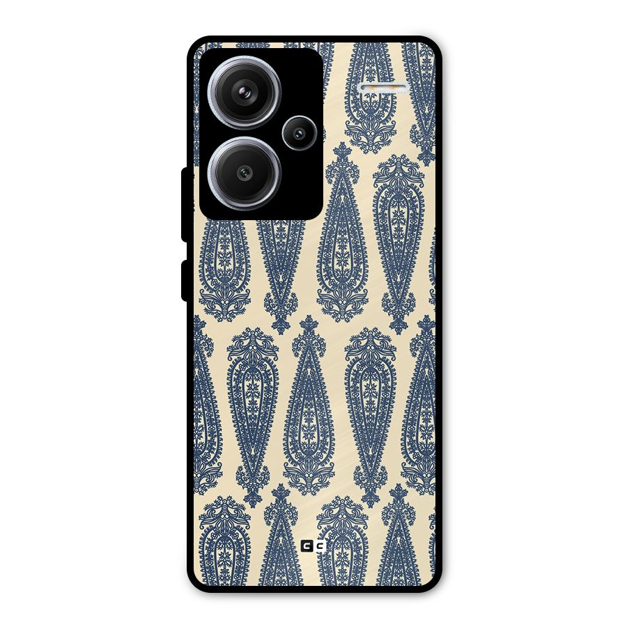 Kalamkari Design Metal Back Case for Redmi Note 13 Pro Plus