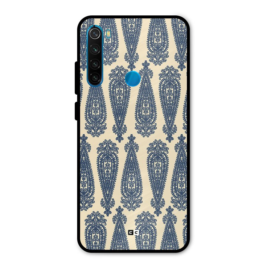 Kalamkari Design Metal Back Case for Redmi Note 8