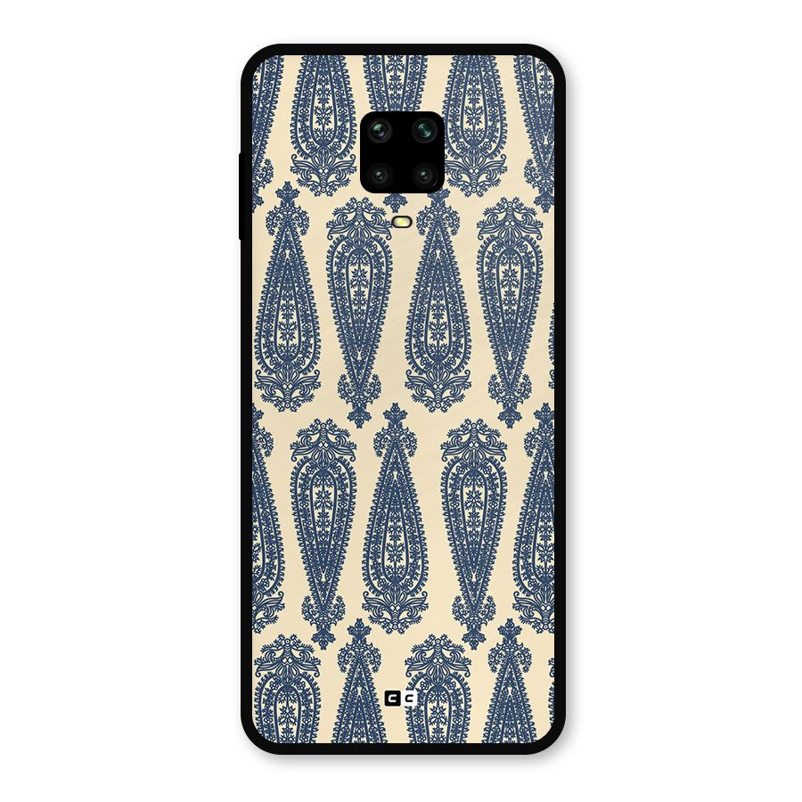Kalamkari Design Metal Back Case for Redmi Note 9 Pro