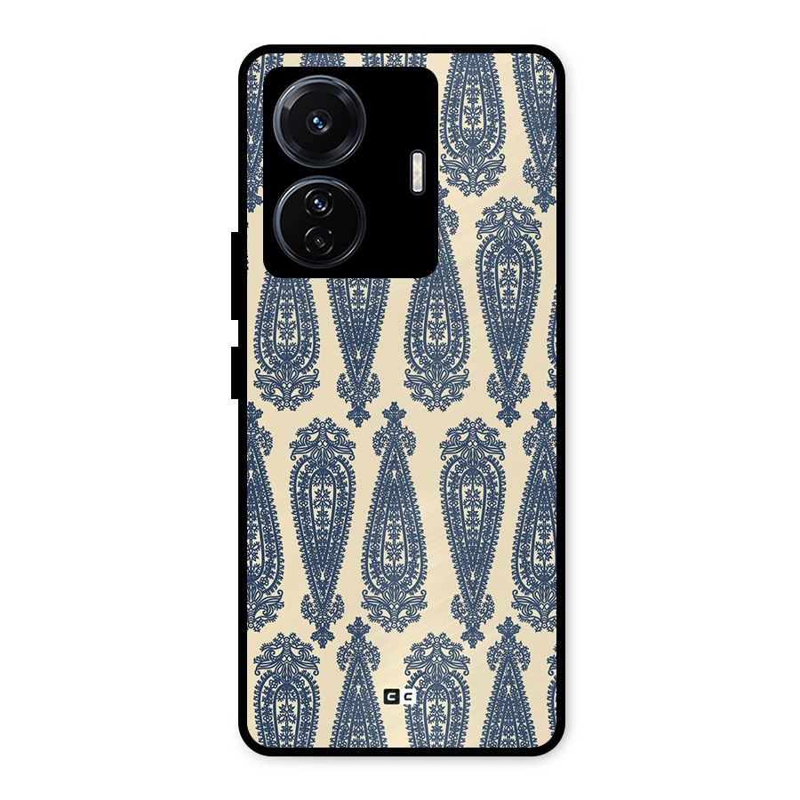 Kalamkari Design Metal Back Case for Vivo T1 Pro
