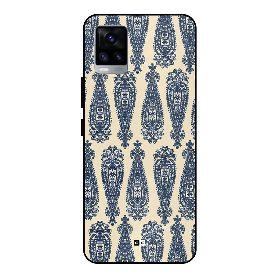Kalamkari Design Metal Back Case for Vivo V20