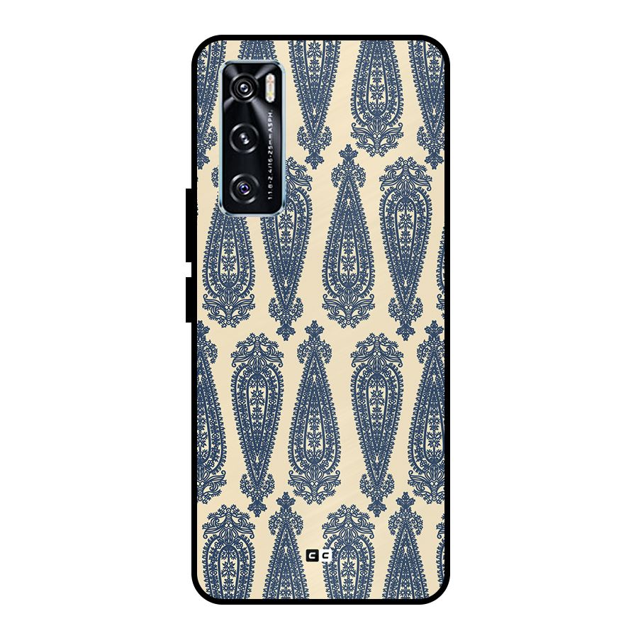 Kalamkari Design Metal Back Case for Vivo V20 SE