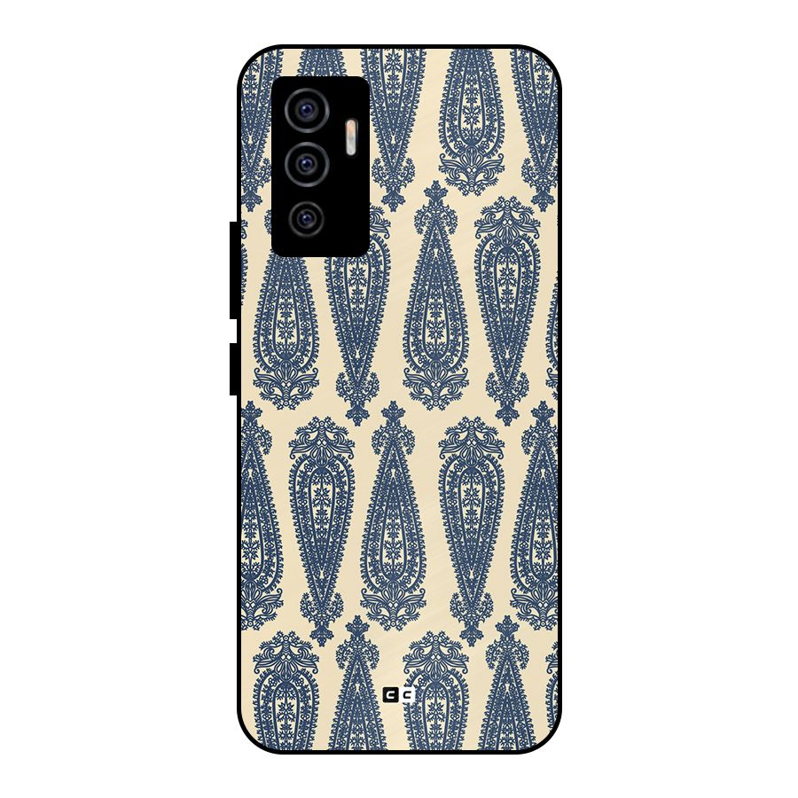 Kalamkari Design Metal Back Case for Vivo V23e