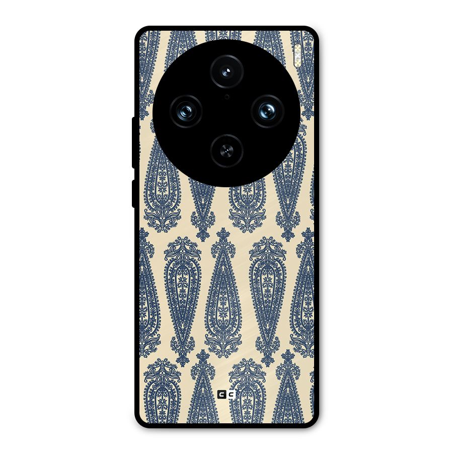 Kalamkari Design Metal Back Case for Vivo X100 Pro