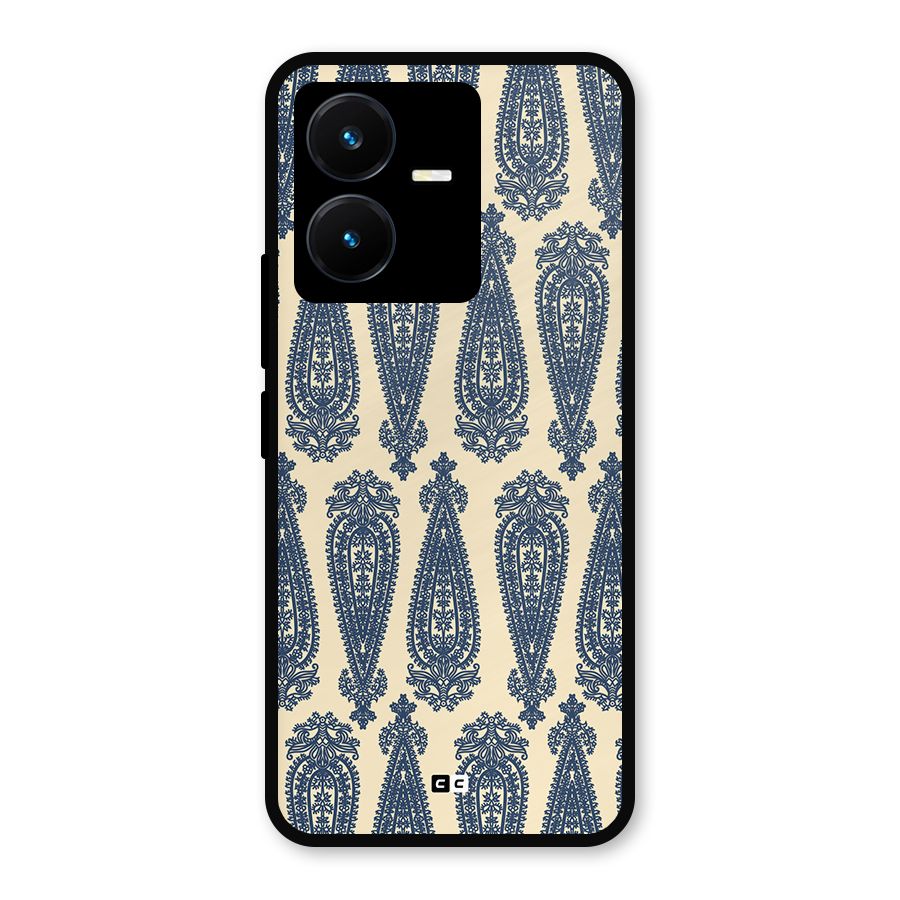 Kalamkari Design Metal Back Case for Vivo Y22