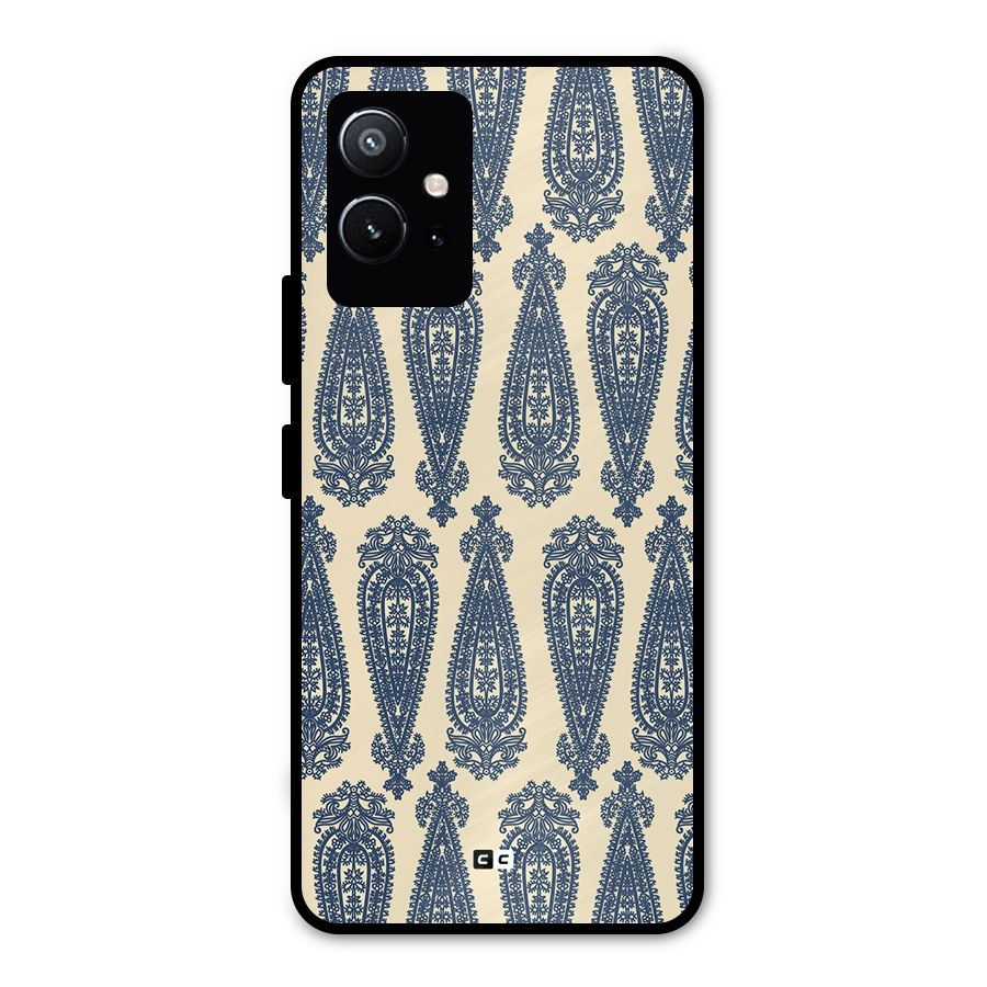 Kalamkari Design Metal Back Case for Vivo Y75 5G
