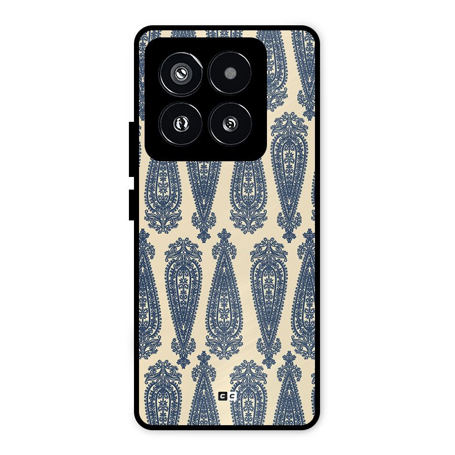 Kalamkari Design Metal Back Case for Xiaomi 14 Pro