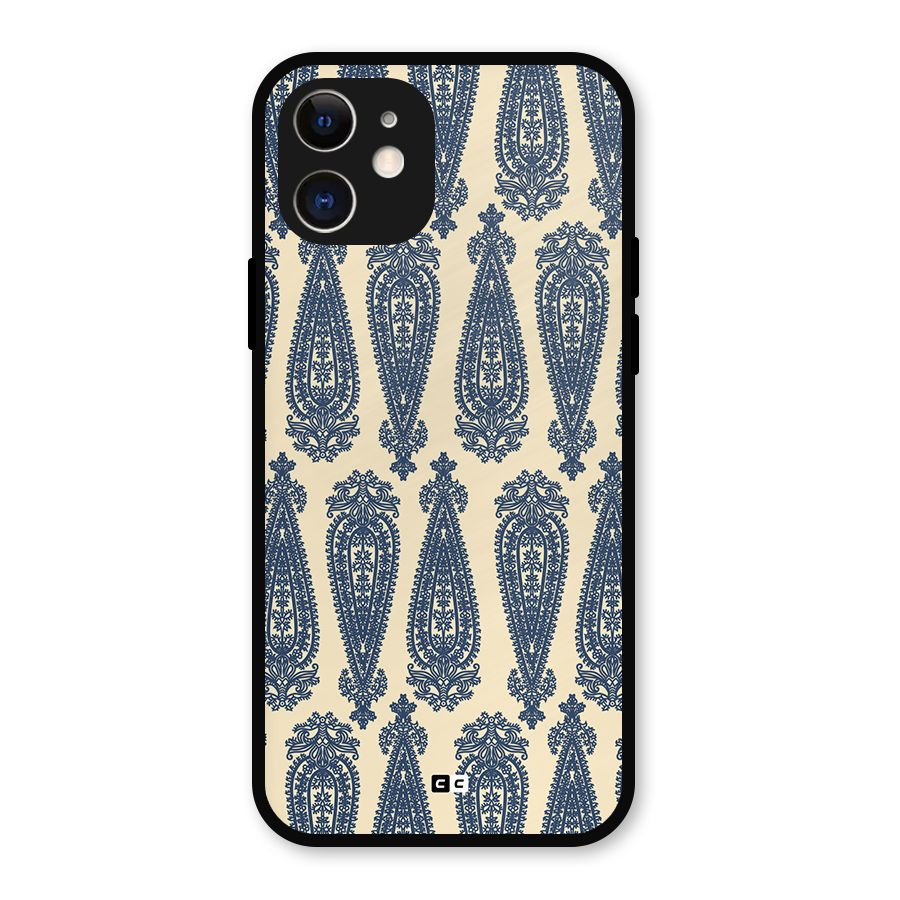 Kalamkari Design Metal Back Case for iPhone 12
