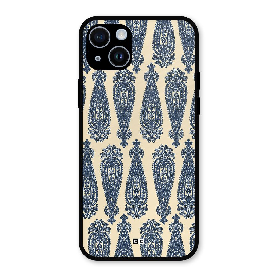 Kalamkari Design Metal Back Case for iPhone 14