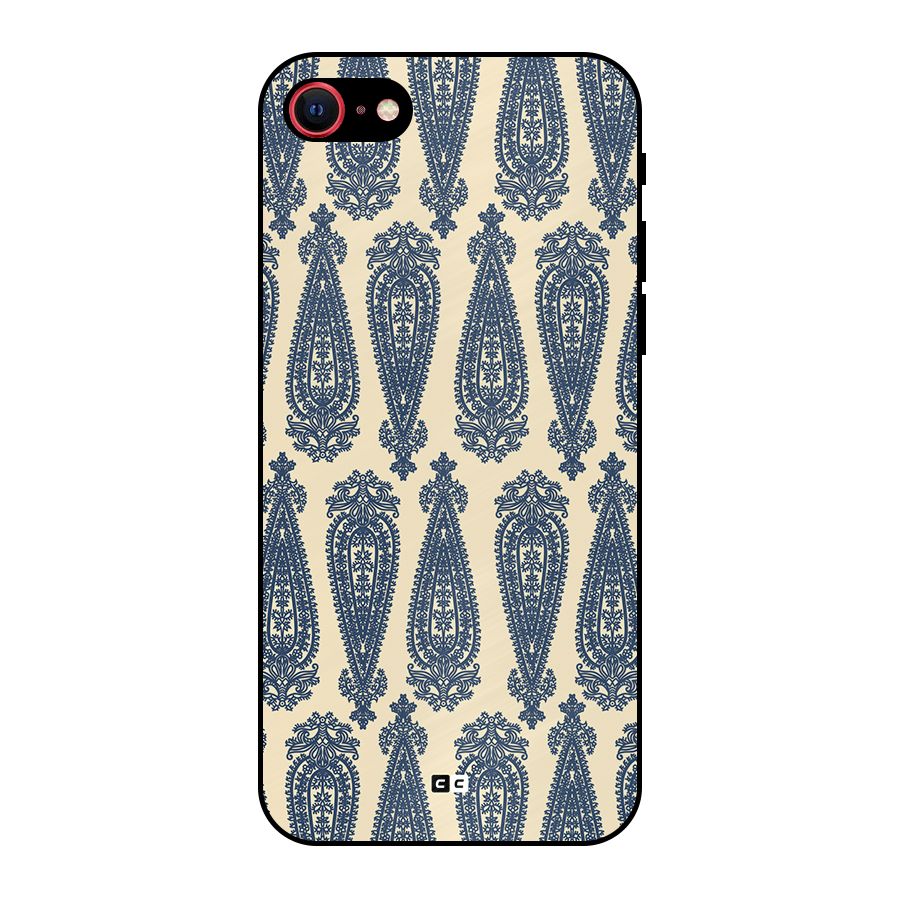 Kalamkari Design Metal Back Case for iPhone SE 2022