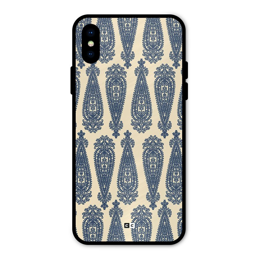 Kalamkari Design Metal Back Case for iPhone XS