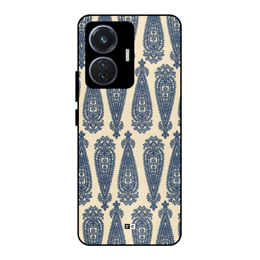Kalamkari Design Metal Back Case for iQOO Z6 44W